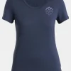Womens Merino 150 Tech Lite III Scoop T-Shirt - Icebreaker Logo Reflections