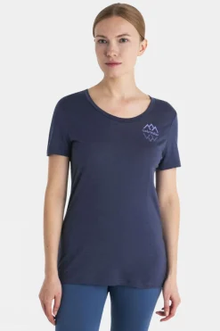 Womens Merino 150 Tech Lite III Scoop T-Shirt - Icebreaker Logo Reflections