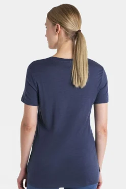 Womens Merino 150 Tech Lite III Scoop T-Shirt - Icebreaker Logo Reflections