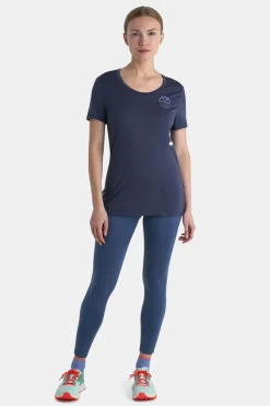Womens Merino 150 Tech Lite III Scoop T-Shirt - Icebreaker Logo Reflections