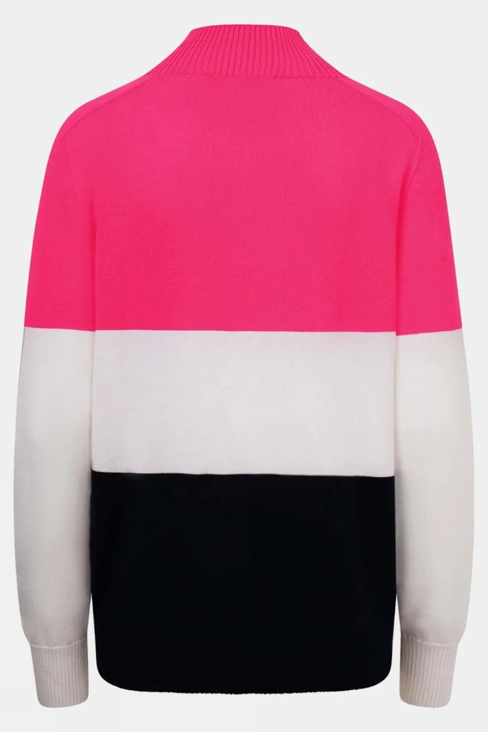 Womens Merino Three Colourblock Half Zip Fleece Top