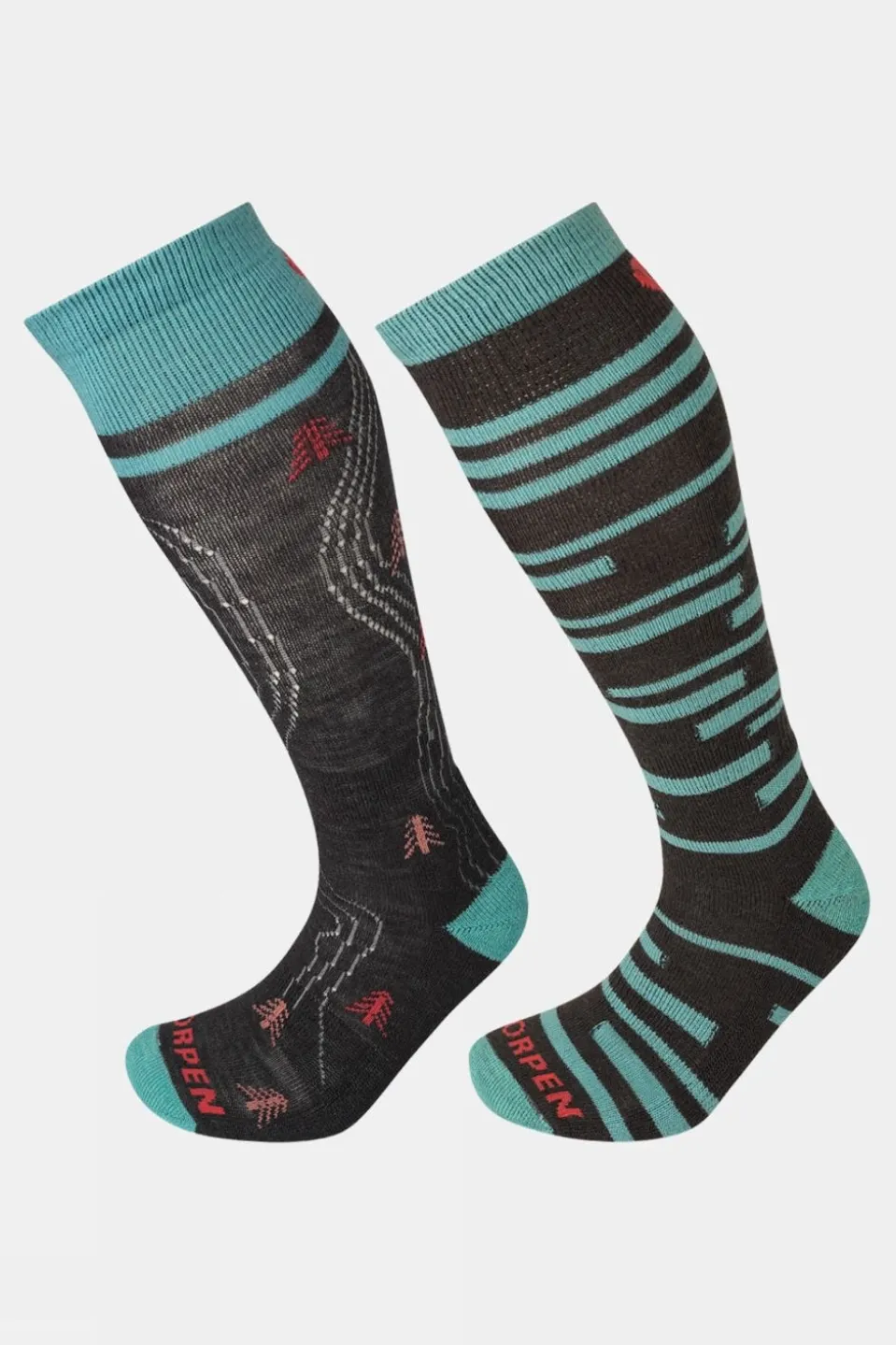 Womens Mid Ski Socks (2 Pack)