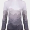 Womens Motion Print Half-Zip Midlayer