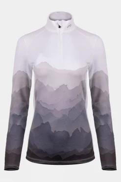 Womens Motion Print Half-Zip Midlayer