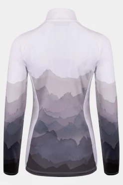 Womens Motion Print Half-Zip Midlayer