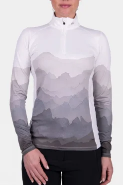 Womens Motion Print Half-Zip Midlayer