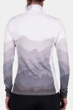 Womens Motion Print Half-Zip Midlayer