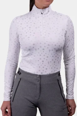 Womens Motion Print Half-Zip Midlayer