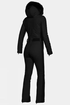 Womens Parry Faux Fur Ski Jumpsuit