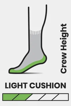 Womens Performance Hike Light Cushion Crew Socks