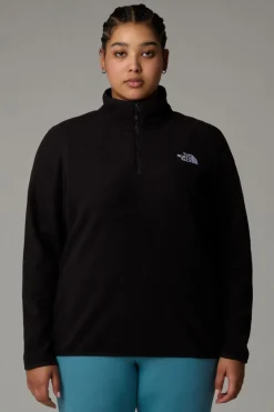 Womens Plus Size 100 Glacier Quarter Zip Fleece