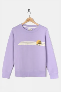 Womens Poster Stripe Crew Sweatshirt