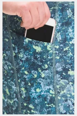 Womens Printed Midline High-Rise Pocket 7/8 Leggins