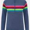 Womens Rainbow Merino Midlayer Top