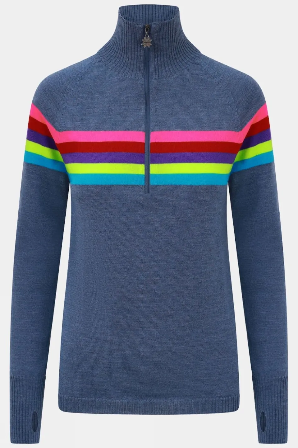 Womens Rainbow Merino Midlayer Top