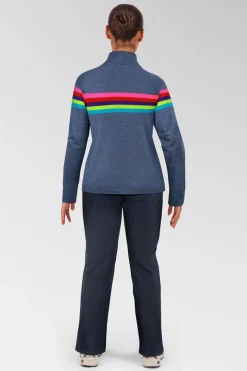 Womens Rainbow Merino Midlayer Top