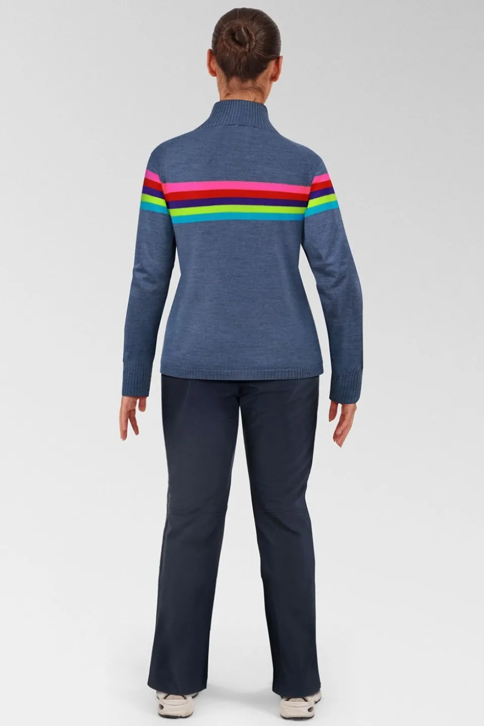 Womens Rainbow Merino Midlayer Top