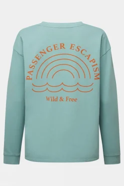 Womens Rainbow Recycled Cotton Oversized Sweatshirt