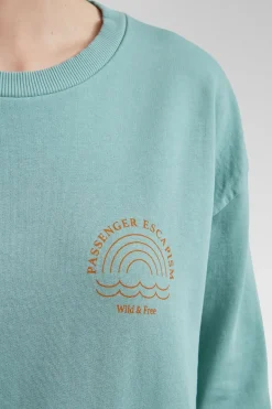 Womens Rainbow Recycled Cotton Oversized Sweatshirt