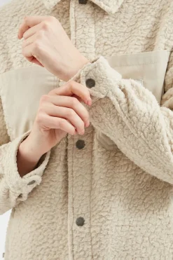 Womens Rappel Recycled Sherpa Oversized Shirt