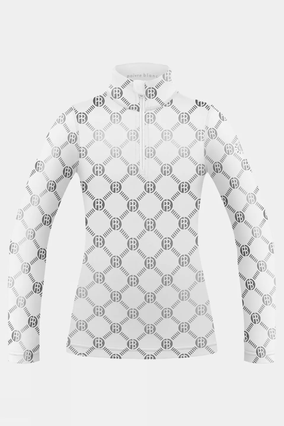 Womens Rebecca Monogram Half Zip Base Layer Top