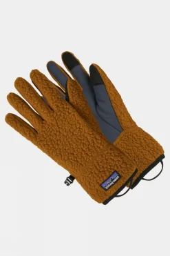 Womens Retro Pile Fleece Gloves