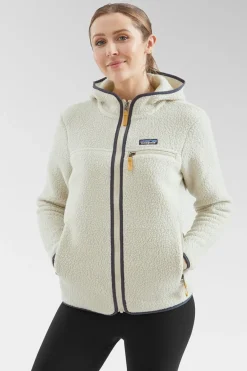 Womens Retro Pile Hoodie Fleece Jacket