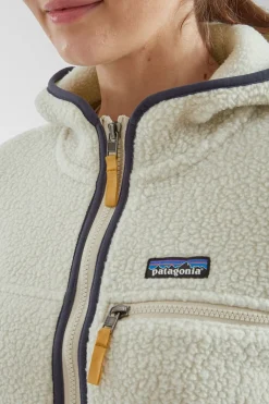 Womens Retro Pile Hoodie Fleece Jacket