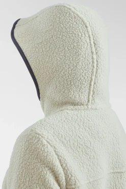 Womens Retro Pile Hoodie Fleece Jacket