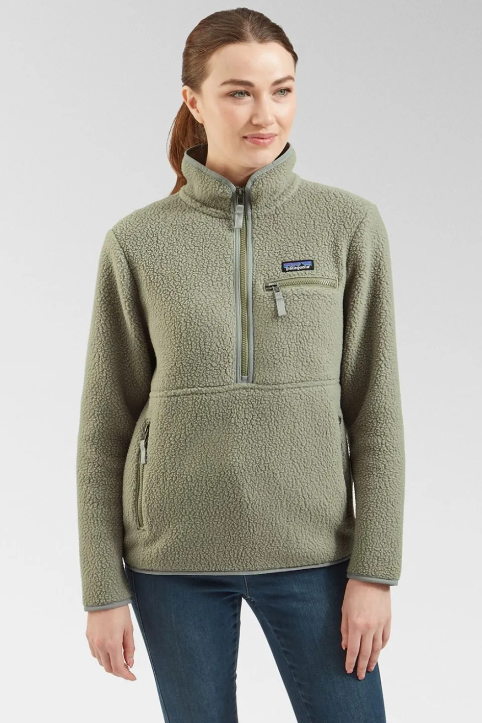 Womens Retro Pile Marsupial Fleece