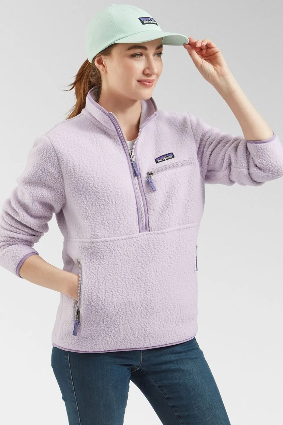 Womens Retro Pile Marsupial Fleece