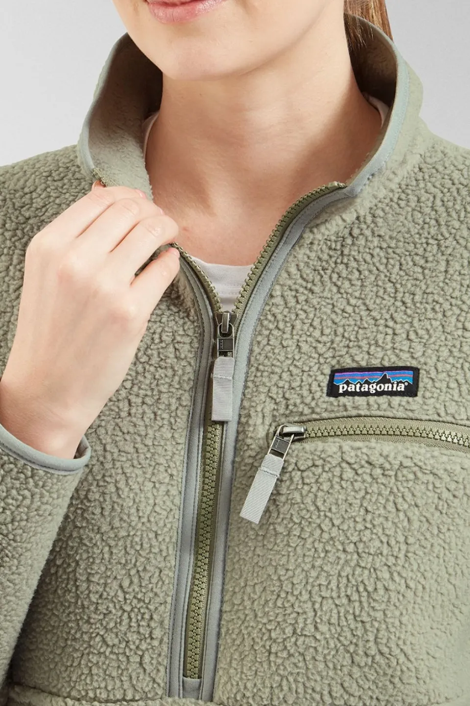 Womens Retro Pile Marsupial Fleece