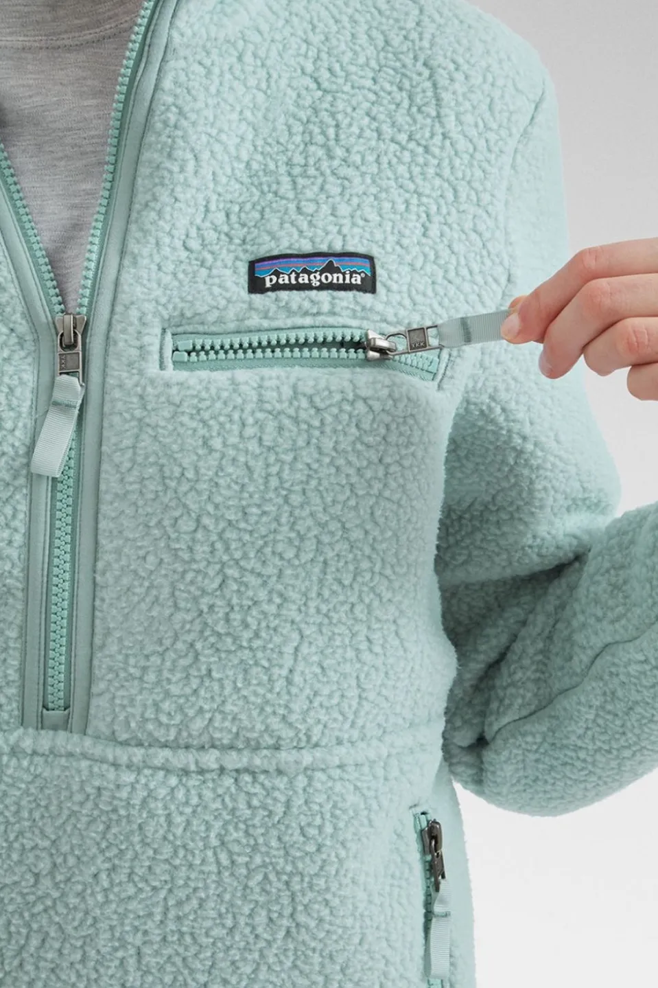 Womens Retro Pile Marsupial Fleece