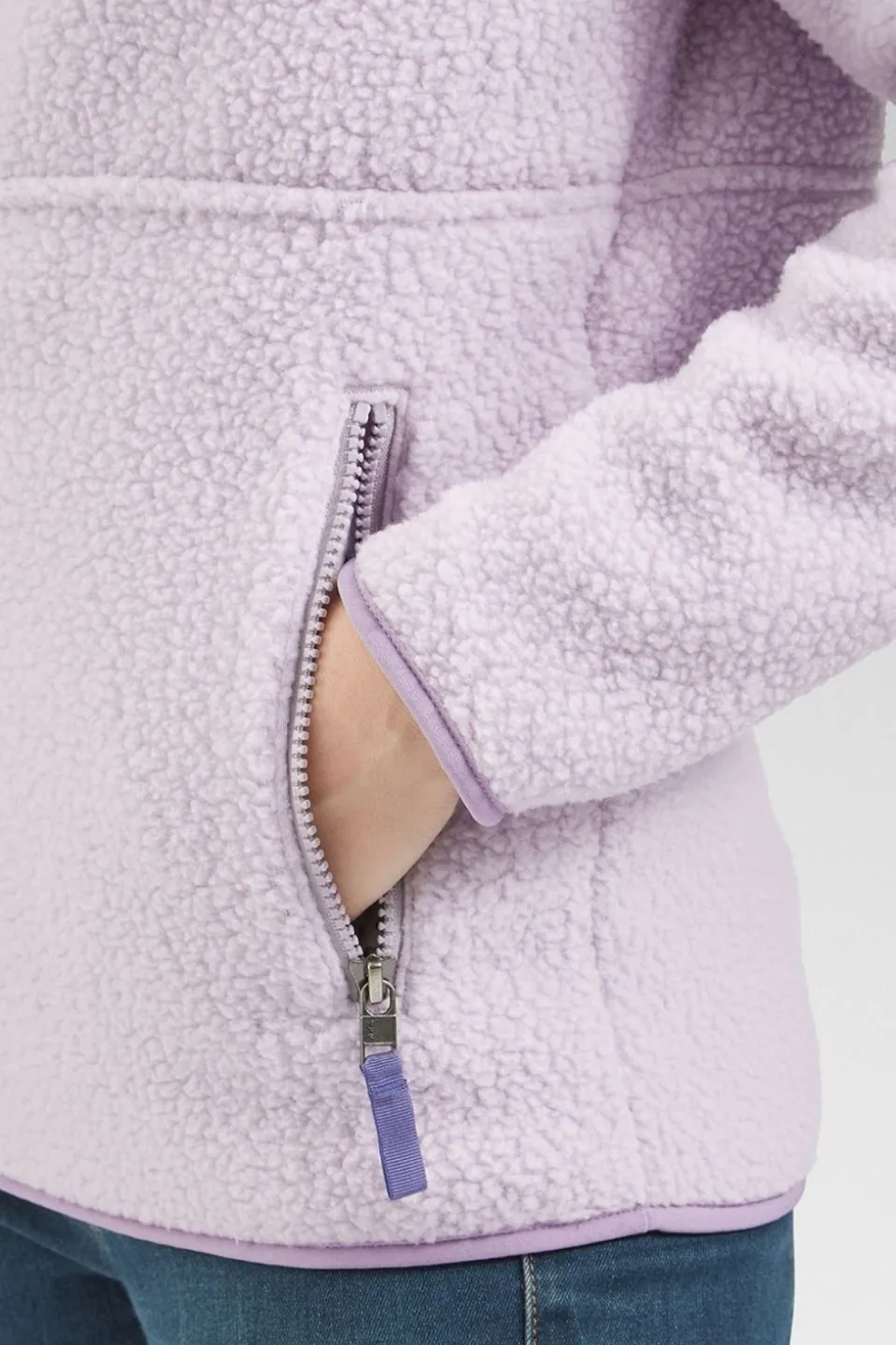 Womens Retro Pile Marsupial Fleece