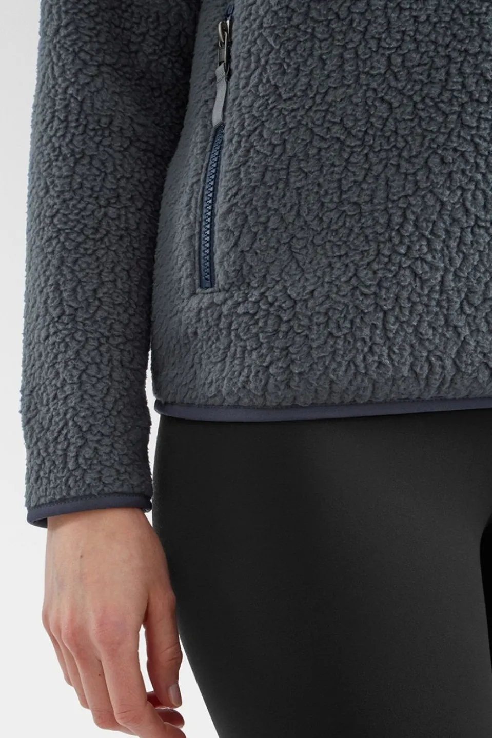 Womens Retro Pile Marsupial Fleece