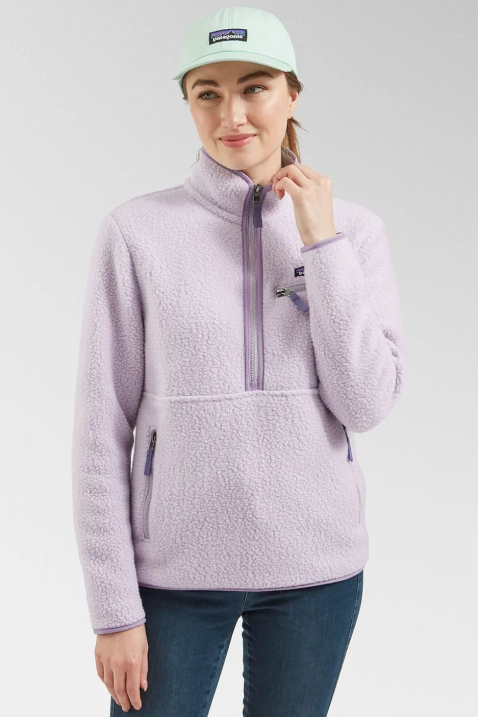Womens Retro Pile Marsupial Fleece