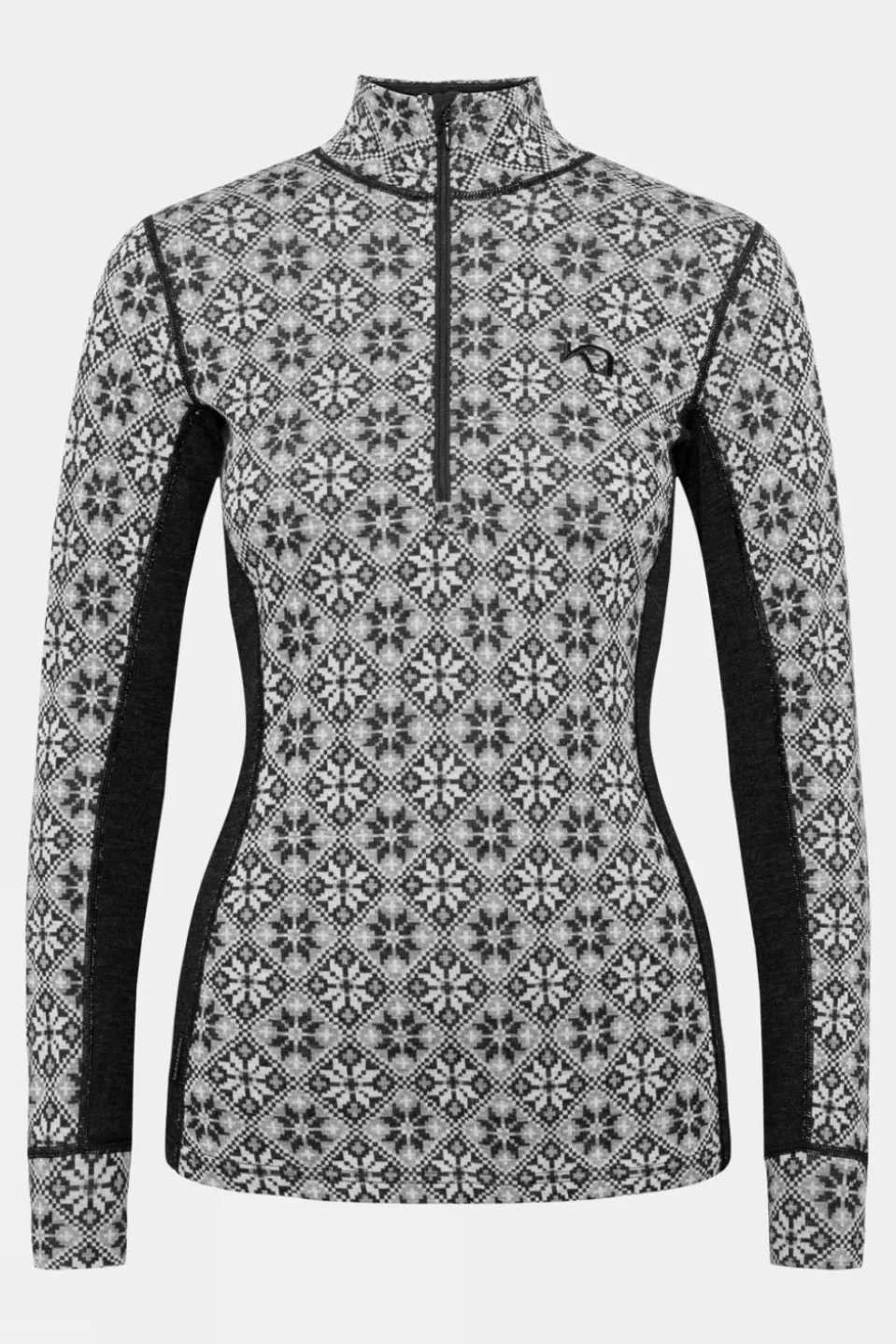 Womens Rose Half Zip Plus Size Base Layer Top