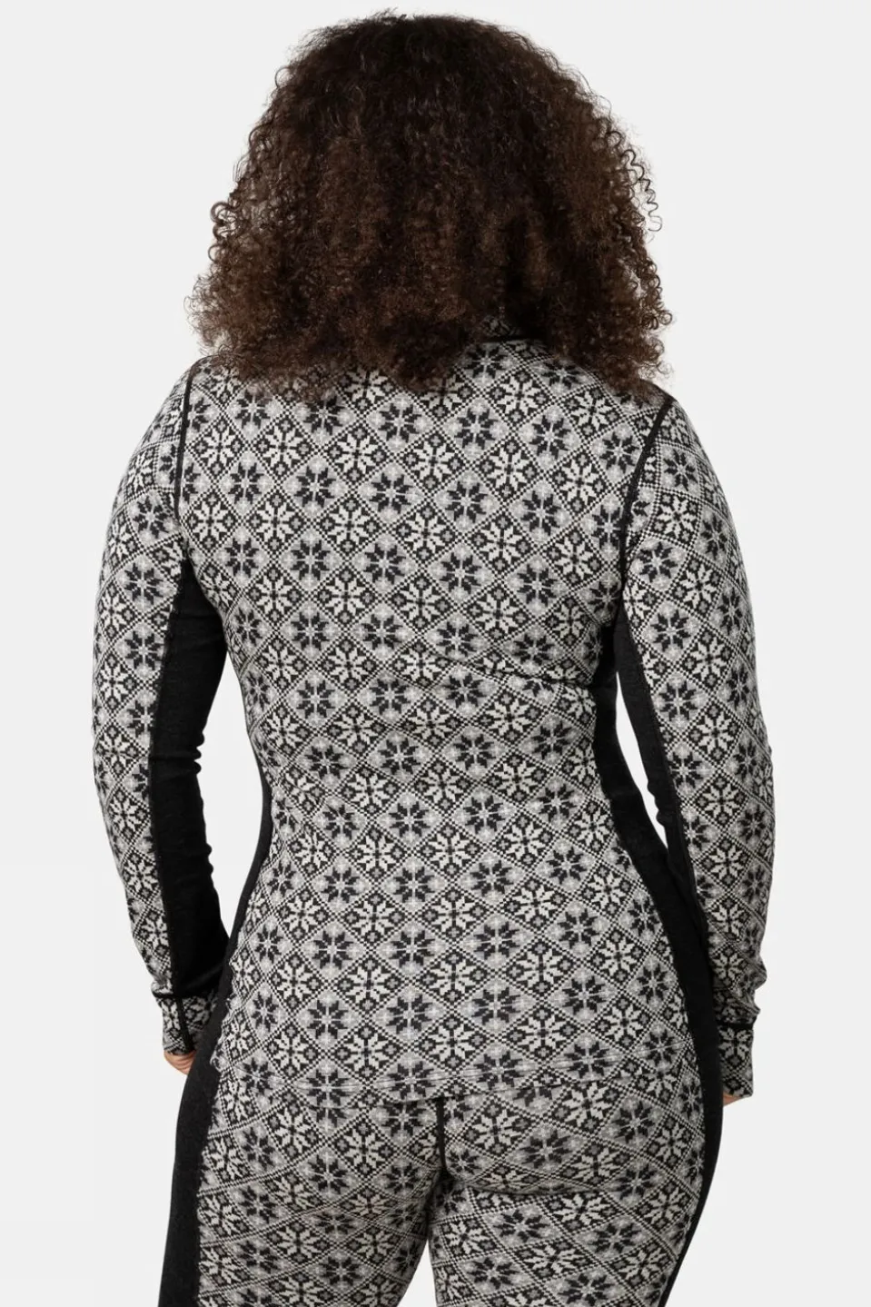 Womens Rose Half Zip Plus Size Base Layer Top