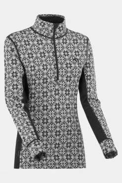 Womens Rose Half-Zip Base Layer Top