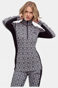 Womens Rose Half-Zip Base Layer Top