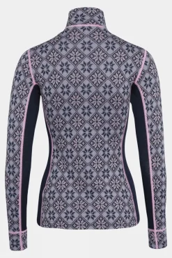 Womens Rose Half-Zip Base Layer Top