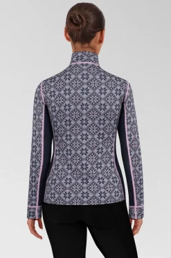 Womens Rose Half-Zip Base Layer Top