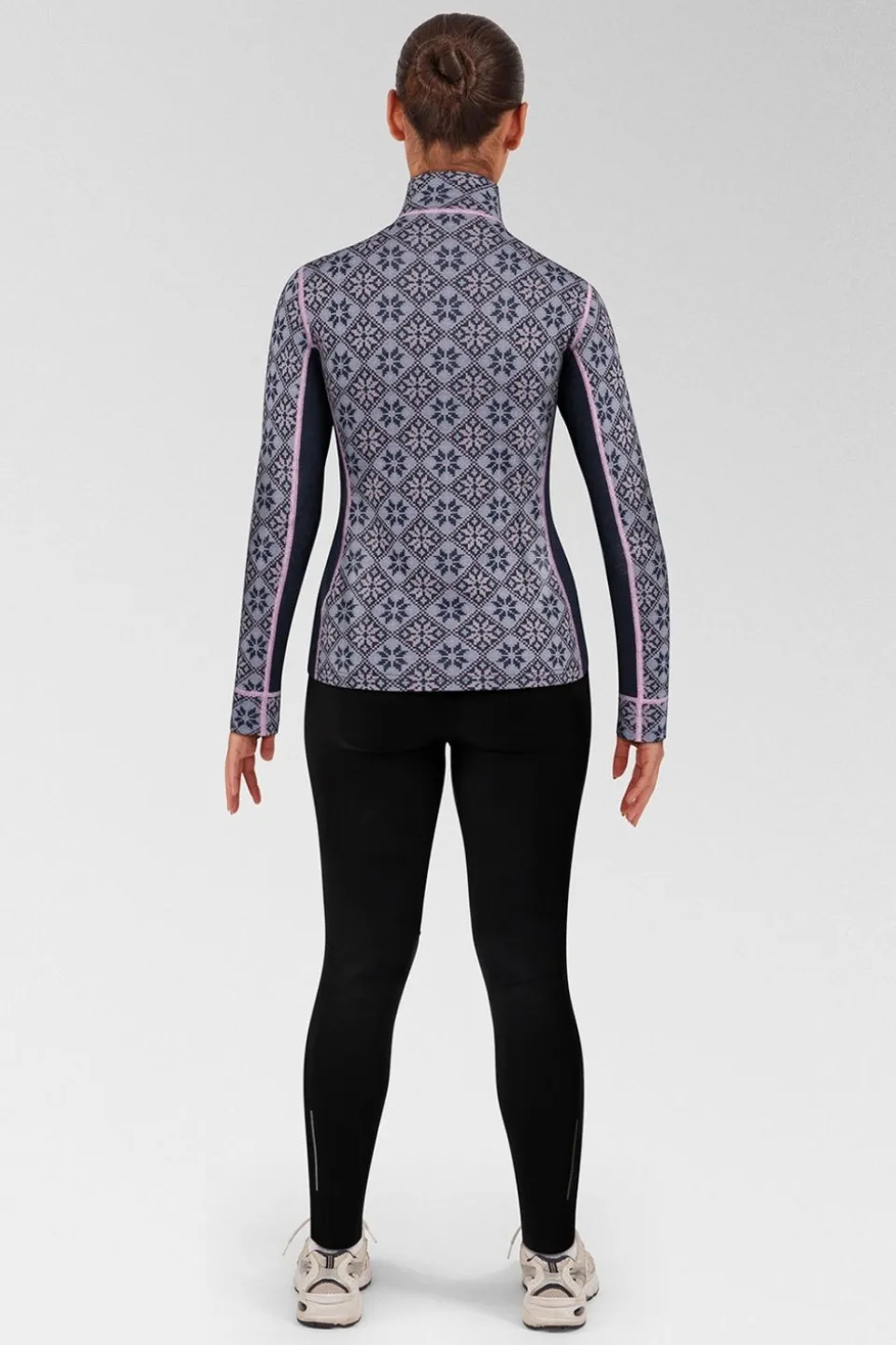 Womens Rose Half-Zip Base Layer Top