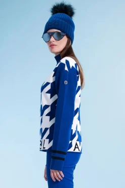 Womens Rose Roll Neck Knit Sweater