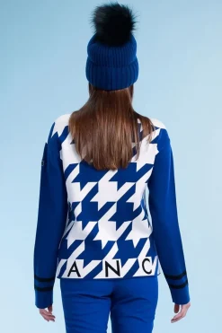 Womens Rose Roll Neck Knit Sweater