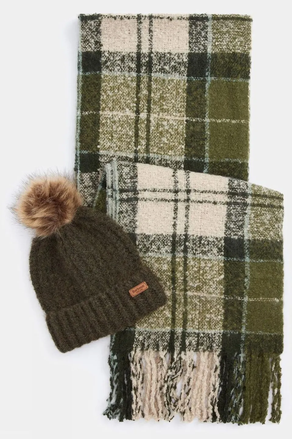 Womens Saltburn Beanie and Tartan Scarf Gift Set