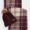 Womens Saltburn Beanie and Tartan Scarf Gift Set