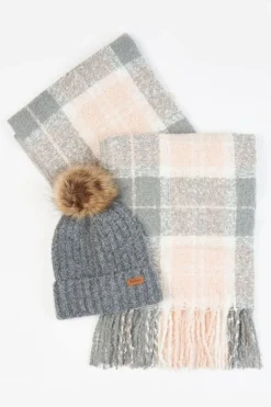 Womens Saltburn Beanie and Tartan Scarf Gift Set