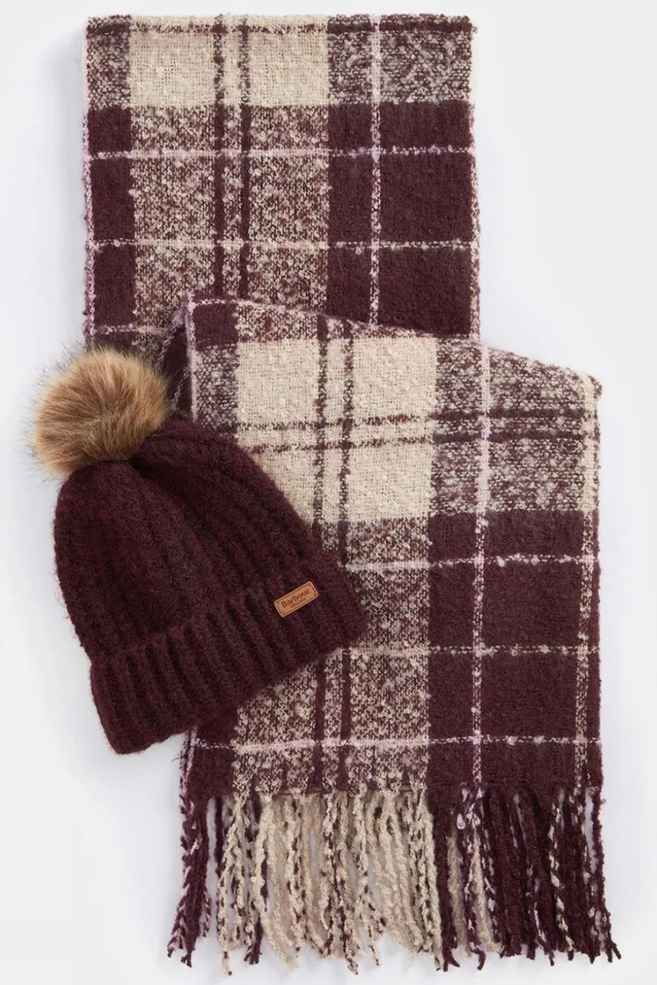Womens Saltburn Beanie and Tartan Scarf Gift Set