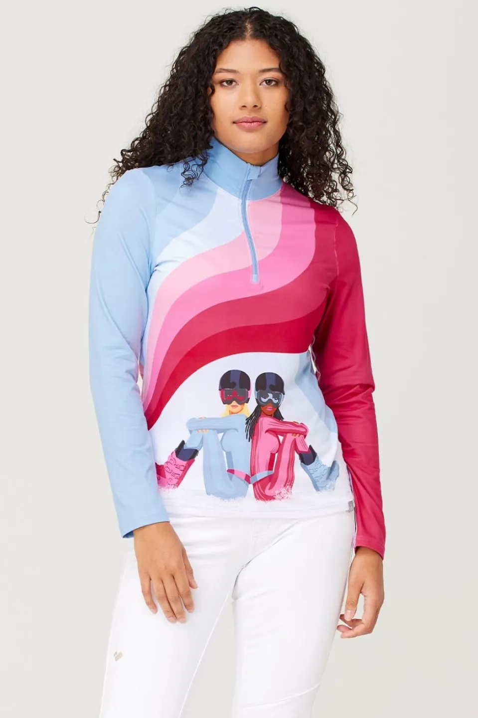 Womens Ski Disco Base Layer Top